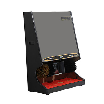 谋福CNMF98 擦鞋机器全自动感应擦鞋机公用酒店大堂电动刷鞋机器精品定制(商务黑无指纹 )