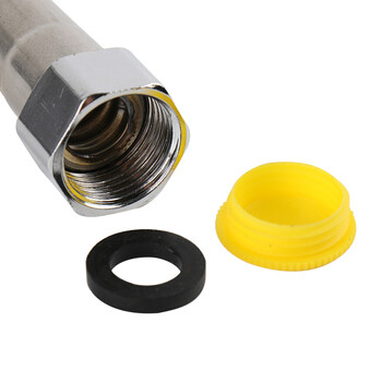 海斯迪克 HKZ-107 304不锈钢天然气燃气管 4分插口＋插口 50cm 金属波纹软管