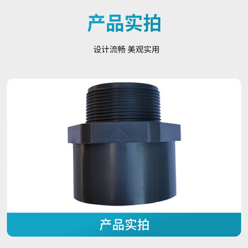 环琪 国标 UPVC水管配件 耐腐蚀 阀接头外丝直接外牙直接 1/2"(De20)DIN*NPT同BSPT 