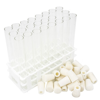 冰禹 BY-2466 试管架试管刷组合玻璃试管套装 24个试管+24个硅胶塞+1个试管刷+1个试管支架 试管套餐25*200mm