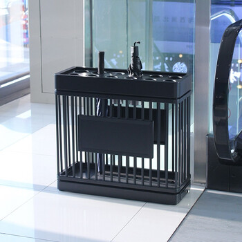 迪恩斯（DEANS）雨伞架酒店大堂高档商用雨伞收纳放伞架售楼部雨伞放置架公司银行雨伞存放架 J-53黑色烤漆