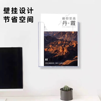 XYBP挂壁式资料架A4亚克力书报展示架挂墙目录报刊杂志架医院病历单收纳架宣传单资料盒