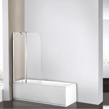 莱博顿折叠门式浴缸玻璃卫生间整体浴缸淋浴房隔断屏风定制浴室钢化玻璃 NF6221一固一活动屏风 宽1200*高1350（右方向）