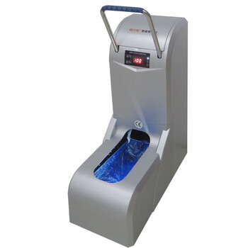 喜来客 智能全自动鞋套机商用电动机样板间机房脚套机带扶手 XZ-100A型银色带扶手
