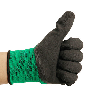 盛港浸胶线手套 尼龙耐磨防滑半胶加厚劳保用品 12双装SGL389