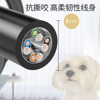 万级（WANJEED）八类万兆网线 3米CAT8.2超高速成品网线40G万兆传输双屏蔽无氧铜路由器连接线WJ-126121