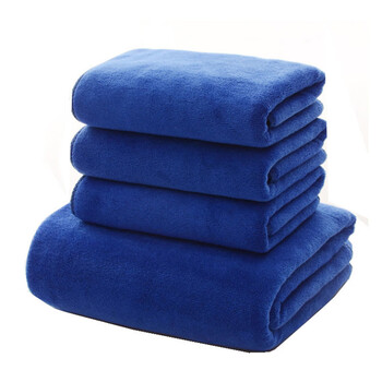 兰诗（LAUTEE）DA1079 加厚纤维毛巾定制毛巾吸水巾 天蓝色 30*60cm 10条装