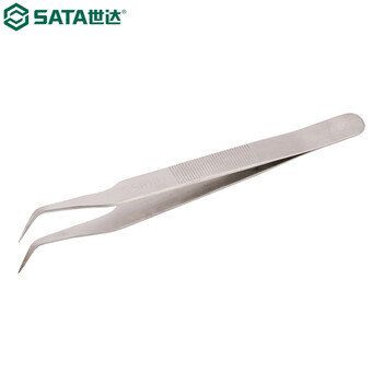 世达（SATA）03153 弯头长镊子175MM