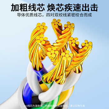 晶华 六类CAT6类网线 高速千兆网络连接线 家用电脑宽带机顶盒非屏蔽8芯双绞工程跳线 灰色2米 W191G