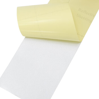 海斯迪克 反光警示胶带（黄色1卷）5CM*23M 夜间交通安全警示车贴地贴 PET反光膜 HKJD-006