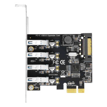 魔羯 MOGE MC2015台式机PCIEx1转4口USB3.0独立供电扩展卡支持小机箱 瑞萨(NEC)芯片
