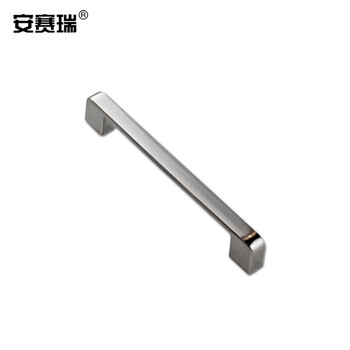 安赛瑞 简约柜门拉手 现代简约锌合金拉手橱柜门抽屉衣柜门祥兴把手孔距96mm 5个装 510091
