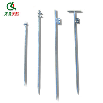 齐鲁安然 接地针 接地极 电力1米接地钉接地棒接地线地线配针避雷针配件一米五 镀锌 丁字 1.5米