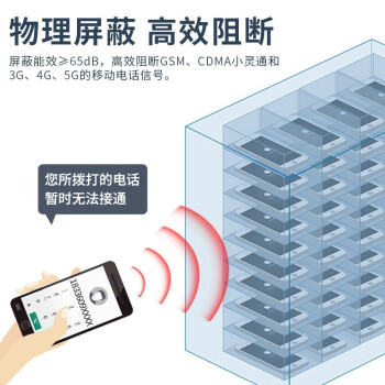 京顿 手机信号屏蔽柜 考场专用手机屏蔽管理柜物理屏蔽5G信号 三节80抽