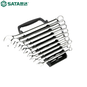 世达（SATA）09019 9件英制全抛光两用扳手组套 09019 其他
