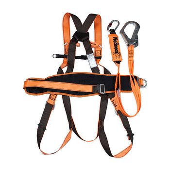 代尔塔/DELTAPLUS 506102 防坠套装安全带含定位腰带双大钩减震带AN219CDD 1套