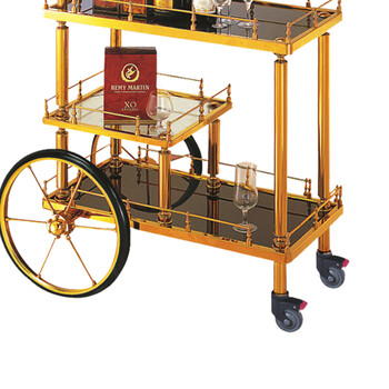 南 C-15 皇家酒车 镜金 酒店餐厅送餐车茶水车点心蛋糕车置物架