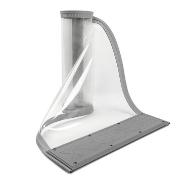 兰诗（LAUTEE）DA5017 透明自吸磁力门帘保暖防风隔断帘透明塑料软门帘 灰色加配重1.5mm  宽50cm*200cm