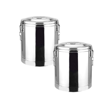 云筑 保温桶不锈钢大容量饭桶汤桶豆浆桶开水桶不带龙头50L 一个装  企业定制