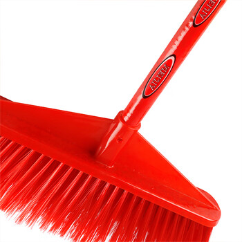 庄太太【五把起售】【金三角开丝配木杆】工厂学校木杆塑料硬毛扫把单个环卫扫水户外扫帚头