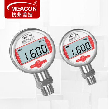 美控meacon 数显压力表数字耐震气压水压油压液压负压真空压力表 0-6mpa G1/2 