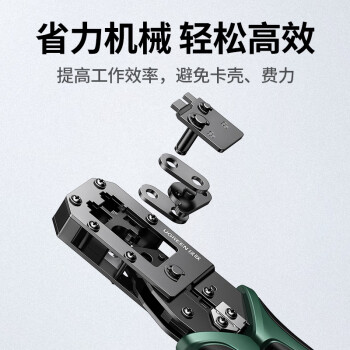绿联 网线钳 网线网络电话线水晶压线钳 6P/8P两用多功能省力剥剪线钳 压接水晶头工具