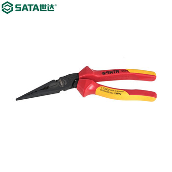 世达（SATA）72650 G系列省力型VDE绝缘耐压尖嘴钳9”