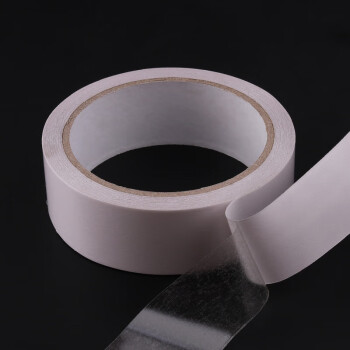飞尔（FLYER）双面胶带 高粘性棉纸双面胶易撕易贴60x10000mm/卷 白色