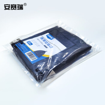 安赛瑞 工业垃圾袋  办公加厚平口 （50个装）90×110cm 黑色 （100L） 12302