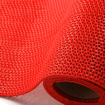 科力邦（Kelibang）PVC镂空防滑垫子 S型网格游泳馆隔水脚垫疏水垫商场工厂车间隔水垫 1.2m*1m KB1213 红色