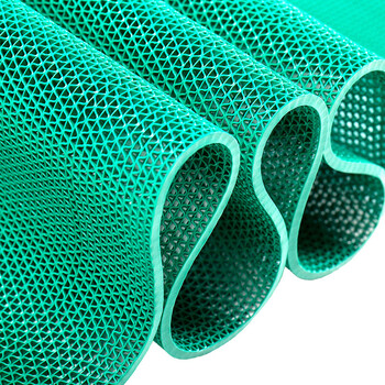 3G S型加密防滑垫 脚垫 厚5mm*宽1.8m*长15m 绿色 企业定制