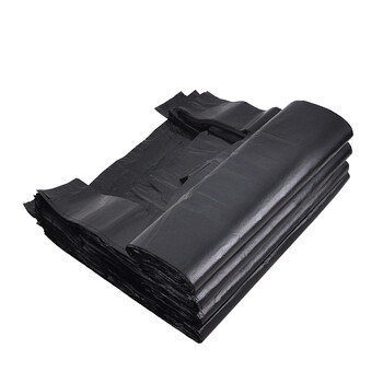 兰诗（LAUTEE）LJD-991 黑色手提垃圾袋 酒店商用背心垃圾袋 中厚36*54cm32只*160包