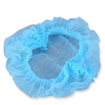 者也 100只一次性条形帽防尘帽无纺布帽头套发罩网帽防尘防落发 双筋款白色