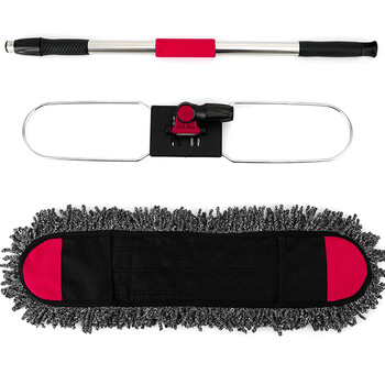 益美得 商用60cm布套平板拖把拖布配件单独替换布拖头 纤维款2块装