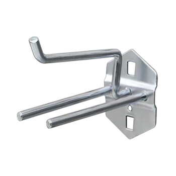 稳斯坦 WST017 工具挂板挂钩 方孔板洞洞板货架物料架挂钩 双斜挂钩25mm