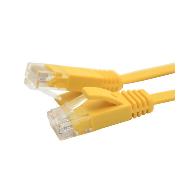 凌科朔(LINKSHIRE)六类扁平网线 CAT6类成品纯铜高速千兆塑料头网络连接线跳线 黄色 3米