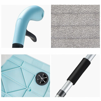 庄太太 蓝色拖把 喷雾喷水拖把免手洗平板拖把懒人拖布木地板拖把地拖ZTT-1007