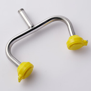 者也 304不锈钢洗眼器实验室移动双口喷淋紧急洗眼器 入墙式双口洗眼器