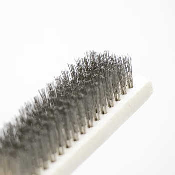 冰禹 BY-2338 木柄钢丝刷 除漆除锈刷子 金属表面清洁刷（12把/件）