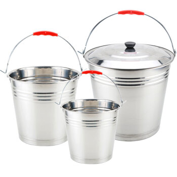 兰诗（LAUTEE）DM-302 不锈钢提水桶 物业环卫酒店清洁桶 6L带盖