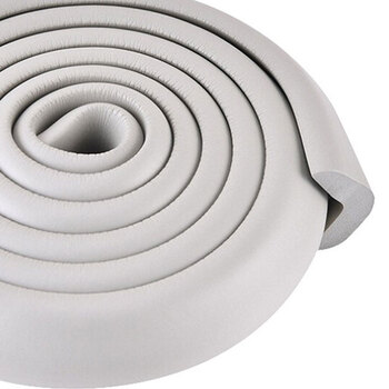 稳斯坦 防撞条 墙角护角 安全防护条  防碰保护套 加厚款 L型防撞条 灰色 2米 W545