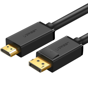绿联（UGREEN）DP转HDMI转接线 4K高清连接线 1.2版 DisplayPort转hdmi公对公 电脑电视转换线 1.5米 10239
