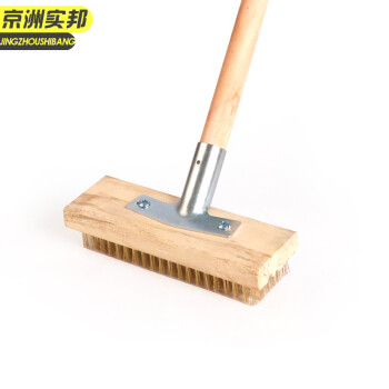 京洲实邦 20cm替换头钢丝 长柄硬钢丝地板刷除锈刷船甲板刷 JZSB-8025