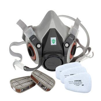 3M6100防毒面具防有毒气体防有机蒸气喷漆专用配6001滤盒