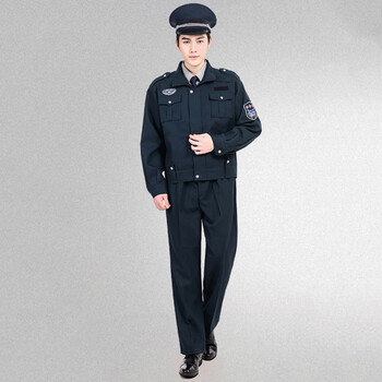 谋福CNMF628新式保安服春秋套装物业安保执勤制服西服工作制服【 (墨绿色拉链款+送全套配件)  175】
