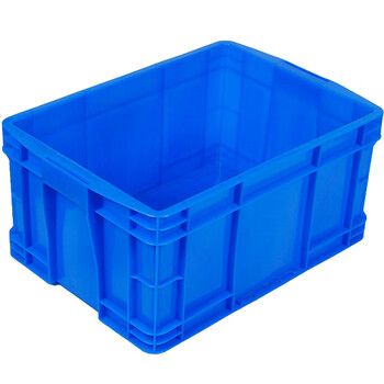旷尔 加厚塑料周转箱 零件盒元件盒物料收纳箱 蓝色【450-230箱 510×350×240mm】