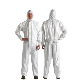 3M防护服4510带帽连体有效防颗粒物及液体有限泼溅防护服白色XXL码1件装货期7天