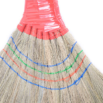 金诗洛 KSL243 清洁扫把 （5个）工厂学校扫地扫帚 加大加厚笤帚 红柄芒草扫把