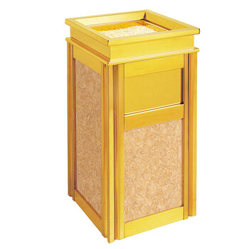 南 GPX-6C 四菱角南方座地烟灰桶 镜金 仿金花米黄 酒店会所大堂楼道烟缸垃圾桶 不锈钢垃圾桶 立式烟灰桶