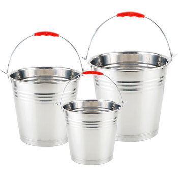 兰诗（LAUTEE）DM-301 不锈钢提水桶 物业环卫酒店清洁桶 10L无盖